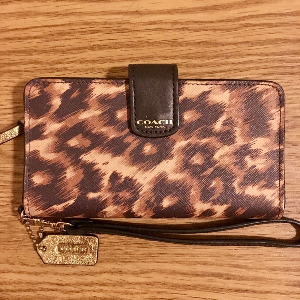 Coach Cheetah Print Wristlet